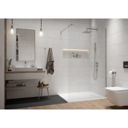 Sanplast Exa Line ścianka prysznicowa walk-in 140 cm srebrny połysk/szkło przezroczyste 600-540-1480-38-401