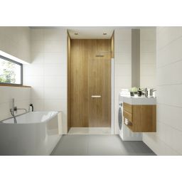 Sanplast Exa Line ścianka prysznicowa walk-in 70 cm biały mat/szkło przezroczyste 600-540-1600-24-401