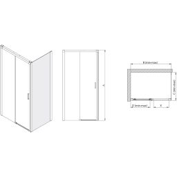 Sanplast Exa Line ścianka prysznicowa SS3/Exa Line-70 cm stała srebrny błyszczący/szkło przezroczyste 600-540-2010-38-401