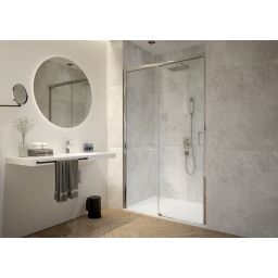 Sanplast Exa Line drzwi prysznicowe przesuwne D2/Exa Line-120-130 cm srebrny błyszczący/szkło przezroczyste 600-540-2530-38-401