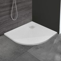 Sanplast Eco Mineral brodzik półokrągły 80x80 cm biały 645-580-0420-01-020