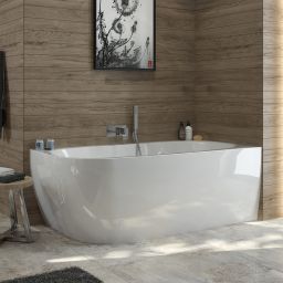 Sanplast Luxo wanna z obudową 180x80 cm prawa biała 610-370-1280-01-000