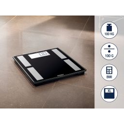 Soehnle Shape Sense Connect 50 waga łazienkowa analityczna czarna/srebrna 63879