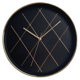 Splendid Agali zegar ścienny czarny-złoty AZ-AGALI