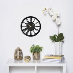 Splendid Erato zegar ścienny czarny-złoty AZ-ERATO