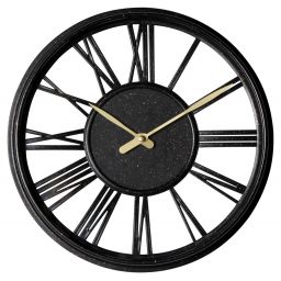 Splendid Erato zegar ścienny czarny-złoty AZ-ERATO