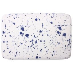 Splendid Enamel dywanik łazienkowy 60x40 cm prostokątny biały-niebieski LA-ENAMEL-MATA-BIA