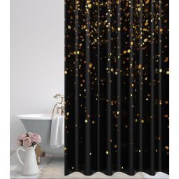 Splendid Teer zasłona prysznicowa 180x180 cm czarny-złoty LA-TEER-ZASŁ-CZA