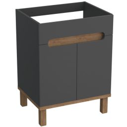 Strama Ovo szafka 59,7x45,6x80 cm podumywalkowa stojąca grafitowa-dąb 12.100.03