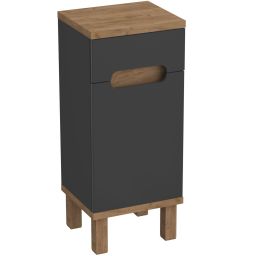 Strama Ovo szafka 82,4 cm boczna stojąca lava mat/dąb craft złoty 12.300.03