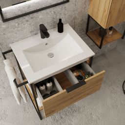 Strama Kobe szafka 59,5x46 cm podumywalkowa stojąca dąb craft złoty 13.100.25