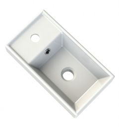 Strama Gizo umywalka 40x22 cm prostokątna meblowa-nablatowa biała 99.03.040