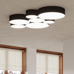 Sollux Lighting Arena plafon 2x60W czarny SL.0121