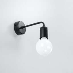Sollux Lighting Duomo kinkiet 1x60W czarny SL.0306
