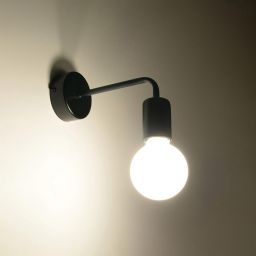 Sollux Lighting Duomo kinkiet 1x60W czarny SL.0306