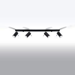 Sollux Lighting Ring lampa podsufitowa 4x40W czarna SL.0332