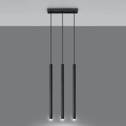 Sollux Lighting Pastelo lampa wisząca 3x40W czarna SL.0470