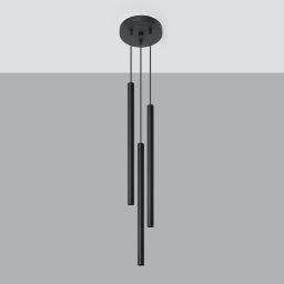 Sollux Lighting Pastelo lampa wisząca 3x40W czarna SL.0471