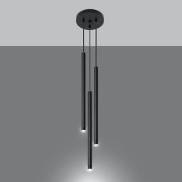 Sollux Lighting Pastelo lampa wisząca 3x40W czarna SL.0471