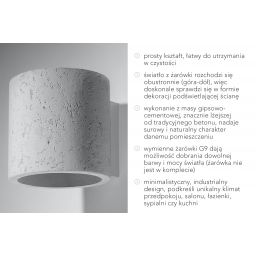 Sollux Lighting Orbis kinkiet 1x4.5W szary SL.0486