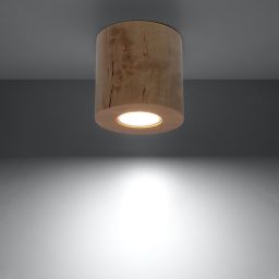 Sollux Lighting Orbis lampa podsufitowa1x6W drewno SL.0492