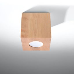 Sollux Lighting Quad lampa podsufitowa 1x6W drewno SL.0493