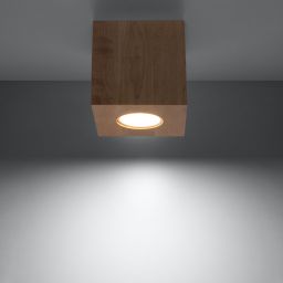 Sollux Lighting Quad lampa podsufitowa 1x6W drewno SL.0493