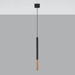 Sollux Lighting Mozaica lampa wisząca 1x40W czarny/miedź SL.0888