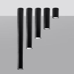 Sollux Lighting Lagos 10 lampa podsufitowa 1x40W czarna SL.1000