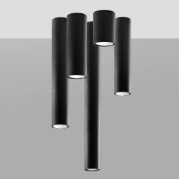 Sollux Lighting Lagos 10 lampa podsufitowa 1x40W czarna SL.1000