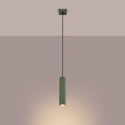 Sollux Lighting Karbon lampa wisząca 1x10 W zielona SL.1611