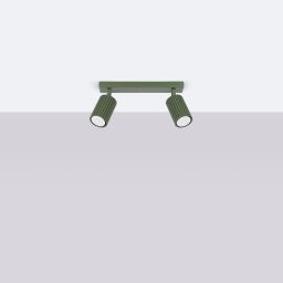 Sollux Lighting Karbon lampa podsufitowa 2x10 W zielona SL.1618