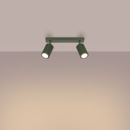 Sollux Lighting Karbon lampa podsufitowa 2x10 W zielona SL.1618