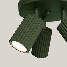 Sollux Lighting Karbon lampa podsufitowa 3x10 W zielona SL.1620