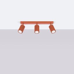 Sollux Lighting Karbon lampa podsufitowa 3x10 W ochra czerwona SL.1638