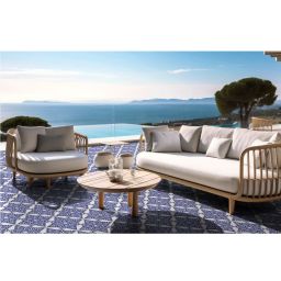 Savoia Vietri Decoro Rosebery Lucido dekor ścienno-podłogowy 22x22 cm biało-niebieski