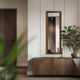 Styler Wave lustro 50x142 cm prostokątne drewno LU-12430