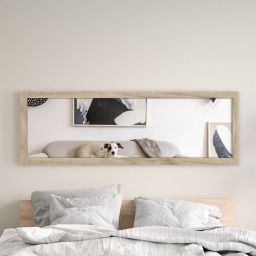 Styler Lahti lustro prostokątne 127x47 cm rama jasne drewno mat LU-12278