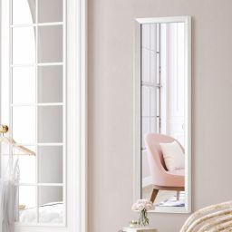 Styler Paris lustro prostokątne 47x147 cm rama bielone drewno mat LU-12296
