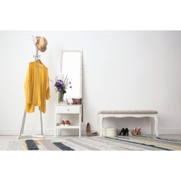 Styler Lahti lustro prostokątne 127x47 cm rama bielone przecierane drewno mat LU-01169