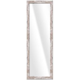 Styler Lahti lustro prostokątne 127x47 cm rama bielone przecierane drewno mat LU-01169