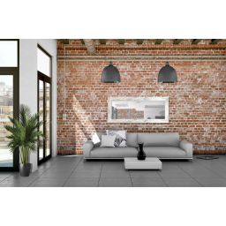 Styler Jyvaskyla lustro 148x60 cm prostokątne rama bielone przecierane drewno mat LU-01207
