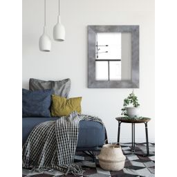Styler Jyvaskyla lustro 86x60 cm prostokątne rama szary beton mat LU-01216