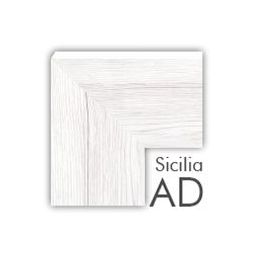 Styler Sicilia lustro prostokątne 46x146 cm stojące rama białe drewno mat LU-12262