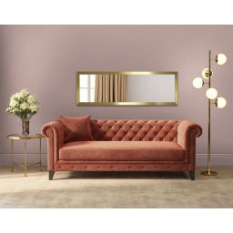 Styler Cannes lustro prostokątne 127x47 cm rama złoty błyszczący metaliczny LU-12275