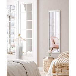 Styler Paris lustro prostokątne 42x137 cm rama bielone drewno mat LU-12292