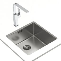 Teka Be Linea zlewozmywak stalowy z syfonem 44x44 cm stal 115000064