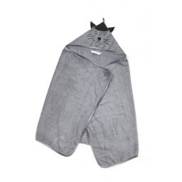 Texpol Koty ręcznik z kapturkiem 70x140 cm bambusowy szary