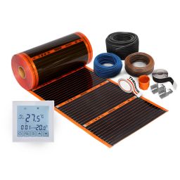 Thermoval PTC folia grzewcza 1 m2 120W/m2 z akcesoriami i termoregulatorem TVT 31 WIFI białym