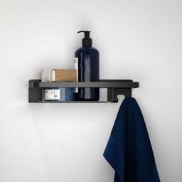 Tiger Caddy koszyk prysznicowy 32 cm z haczykiem czarny 1401030746